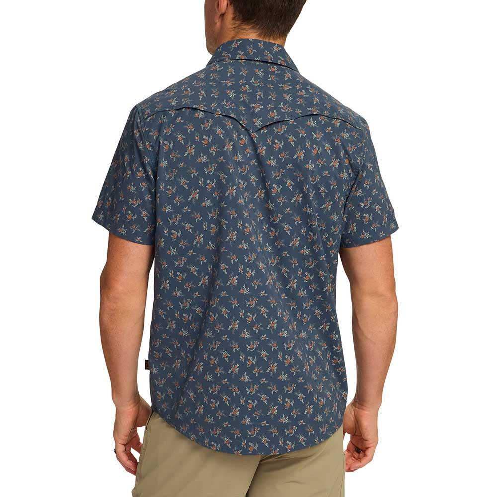 Howler Brothers Open Country Tech Shirt Men's in Rancher Floral Dark Slate